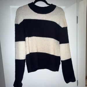 H&M Blue and Cream Striped Sweater